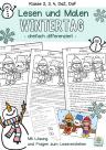 Leseübung differenziert Lesen, Verstehen, Malen Winter Klasse 1, 2, 3 DaZ, DaF