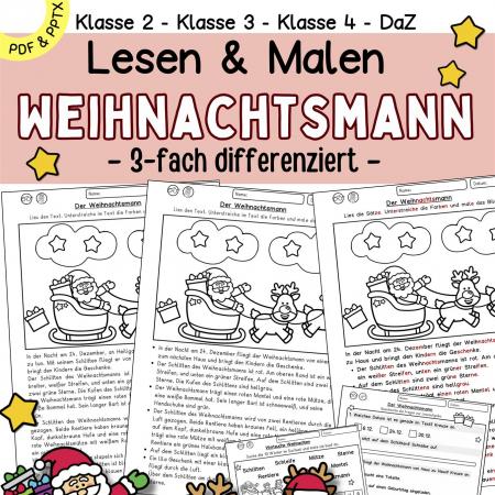leseuebung-lesen-verstehen-malen-Klasse-2-3-DaZ-Weihnachten
