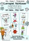 Lernspiel Winter für Kinder im Kindergarten, Vorschule, 1.Klasse Förderschule zur Sprachförderung