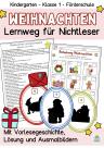 Weihnachten Lernspiel Kindergarten-Vorschule-Klasse 1-zum ausdrucken