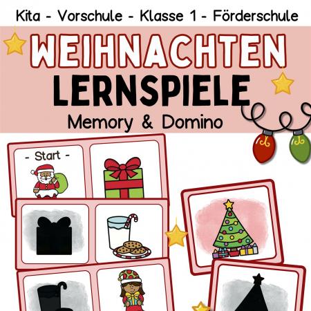Weihnachten-Lernspiel-Memory-Kindergarten-Klasse1-Förderunterricht