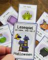 Halloween Lesespiel zum Lesen lernen Klasse 2, 3, DaZ, Ich habe wer hat