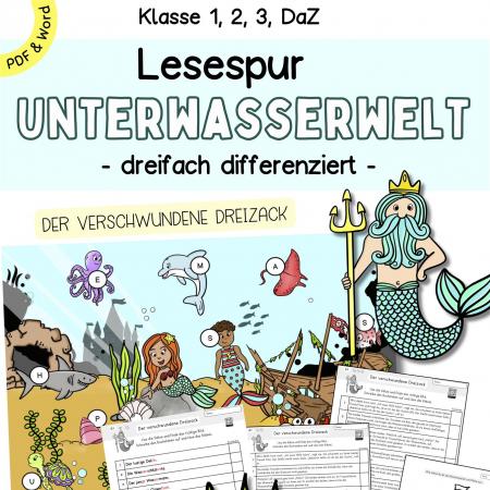 Sommer Lesespur, Lesespurgeschichten zum Lesen lernen Klasse 1, Klasse 2, DaZ 