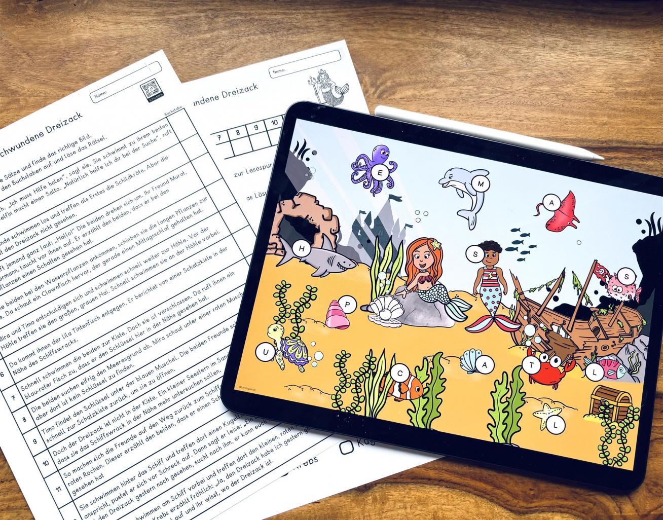 Sommer differenzierte Lesespur zum Lesen lesen in der Grundschule Klasse 1, Klasse 2, DaZ, 