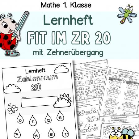 Arbeitsblätter-Mathe-Klasse-1-ZR-20-Zehnerübergang-Übungsheft