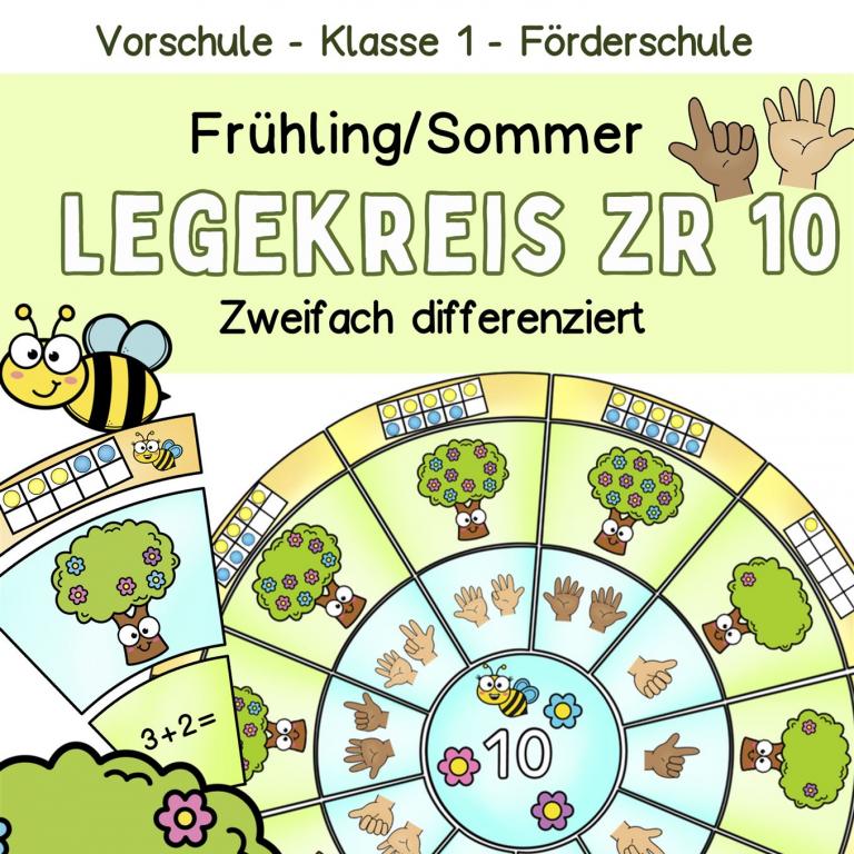 Lernspiel, ZR 10, Mathe, Klasse 1, Vorschule, Legekreis, Einschulung, Lerntherapie
