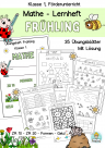 Mathe Klasse 1 Lernheft Übungen mit Lösung Arbeitsblätter Frühling