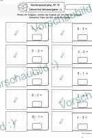 Minusaufgaben Zr 10 Rechenspaziergang Sommer