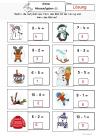 Mathe Rechenblätter Mathe 1.Klasse Winter