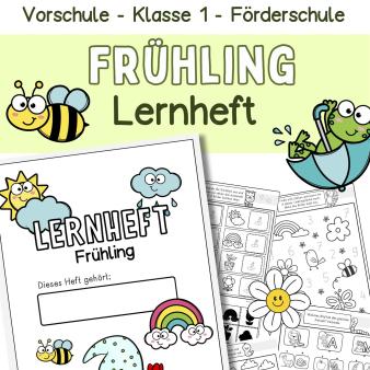 Vorschule, Arbeitsblätter, Lernheft, Übungen, Förderschule, Einschulung, Klasse 1, Frühling