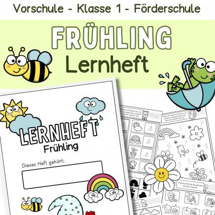 Vorschule, Arbeitsblätter, Lernheft, Übungen, Förderschule, Einschulung, Klasse 1, Frühling