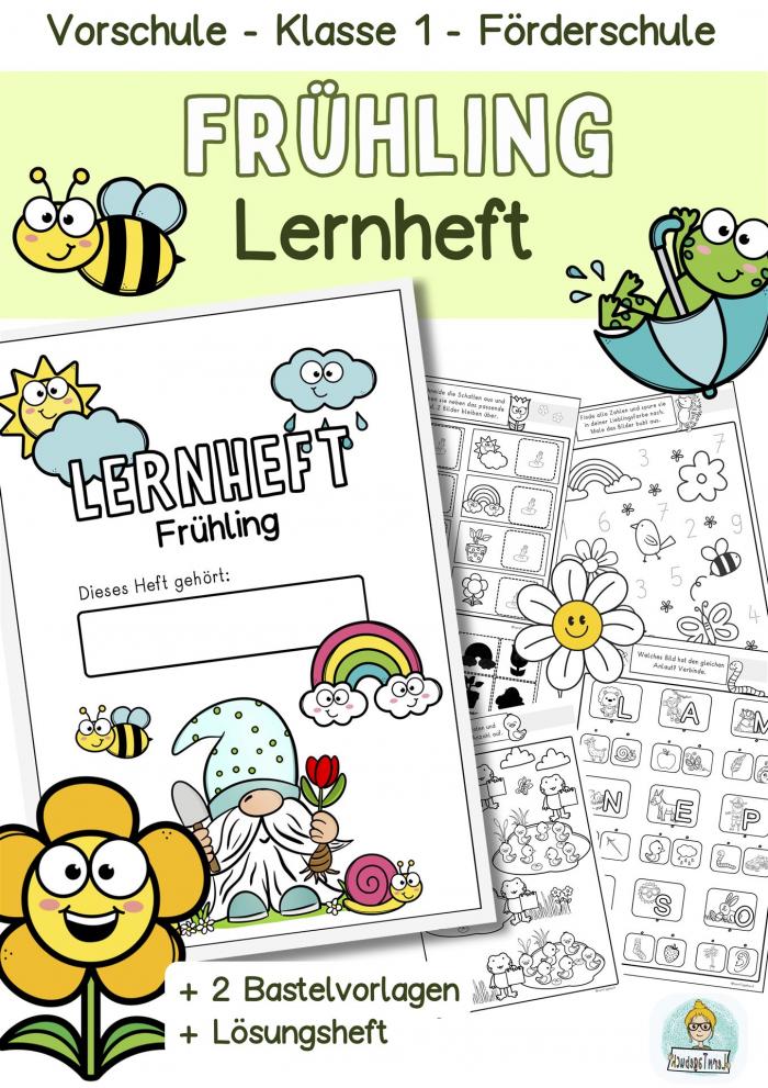 Lerntagebuch - Lernheft Frühling Vorschule, Förderschule