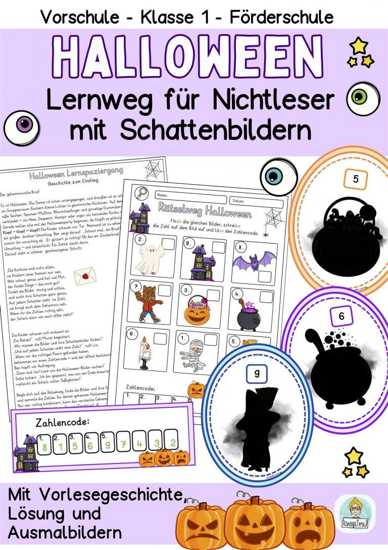 Halloween-Lernspiel-Lernweg-Zahlen bis 10-Vorschule-Klasse1-Förderschule