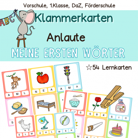 Bilder ersten Wörter, Anlaute Vorschule, 1. Klasse, Schulanfang, Förderschule
