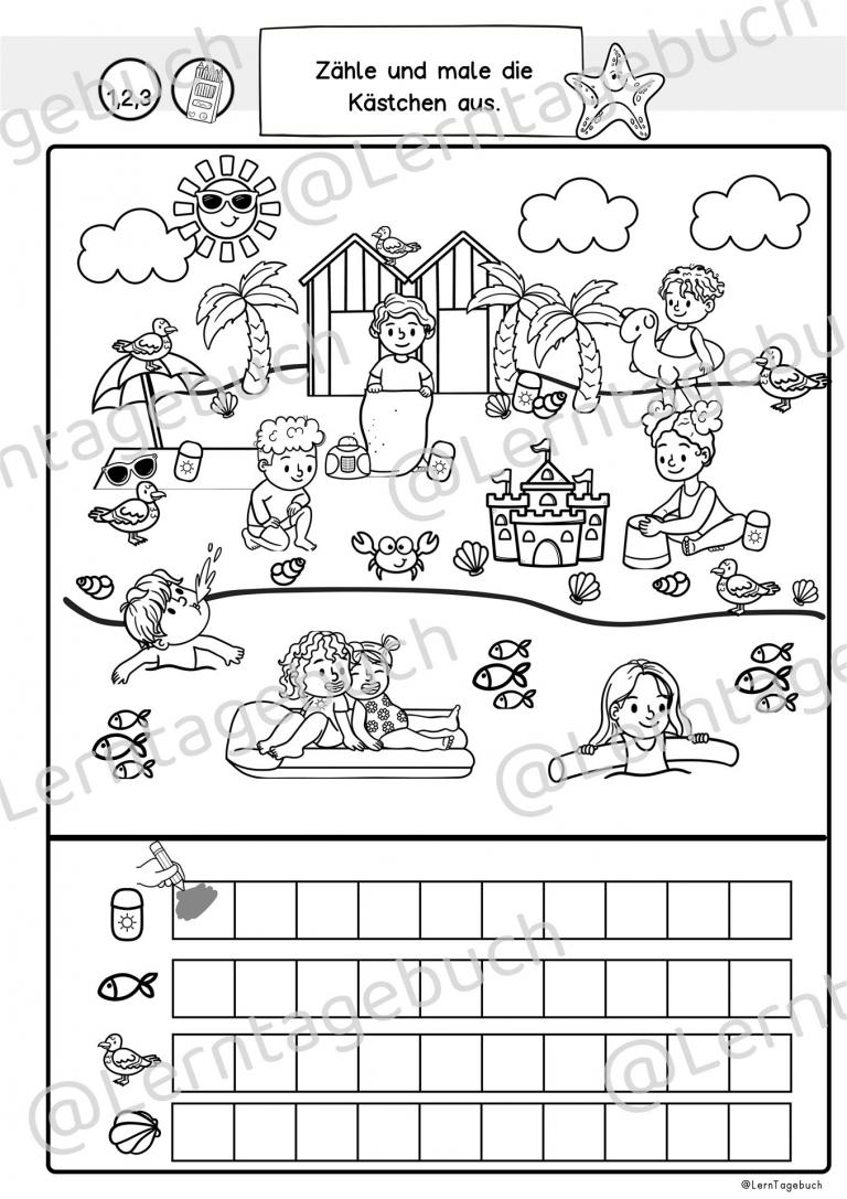 Lerntagebuch - Sommer Lernheft Vorschule, Förderschule