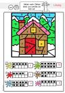 Arbeitsblatt Mathe Malen nach Zahlen 10 Winter