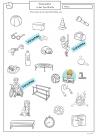 Arbeitsblatt Wimmelbild Sport, Sportunterricht