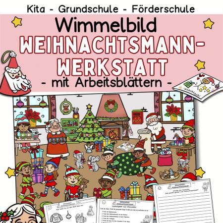 Weihnachten-Wimmelbild-Suchbild- mit-Arbeitsblättern-Grundschule-Kindergarten