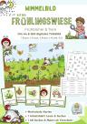 Wimmelbild, Suchbild Frühling, Tiere, Frühlüher, Wiese